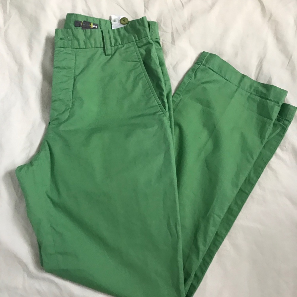 H&M Green Straight Leg Pants